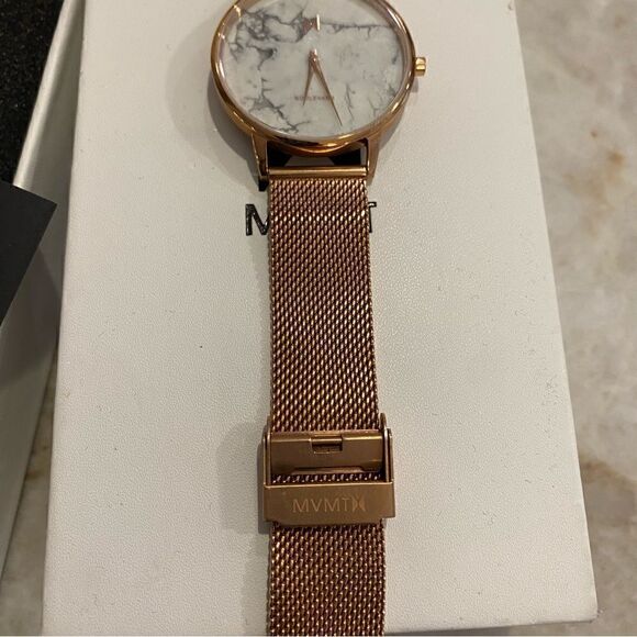 Women’s Rose Gold and Marble MVMT watch EUC - Picture 4 of 4